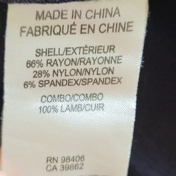 Theory Hasna Rave Leather-Trim Dark Navy Jersey Leggings - Picture 5 of 6